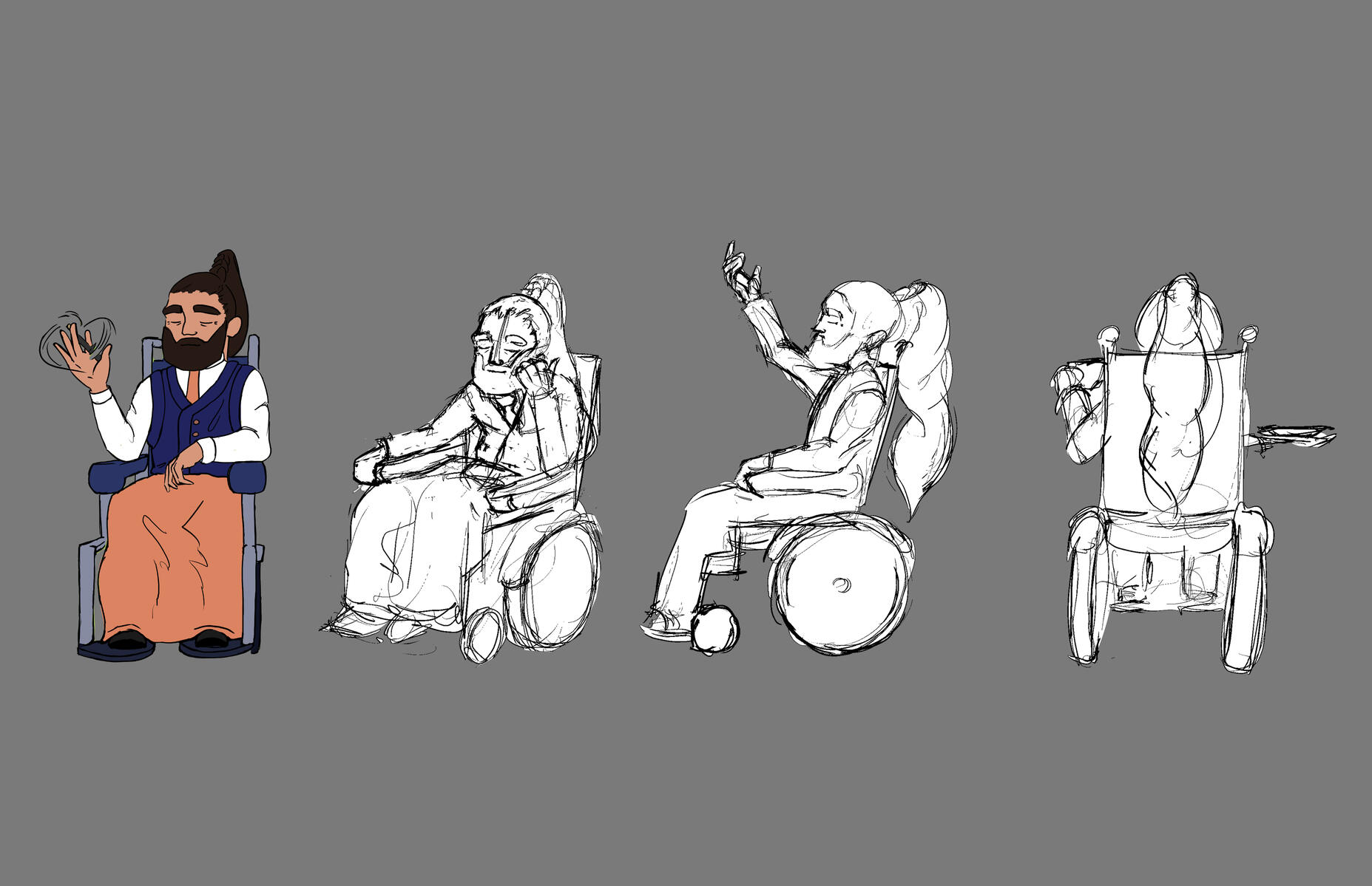 College Project - "If Percy Jackson combined with Gundam" - Chiron ("Human" Form) Turnaround