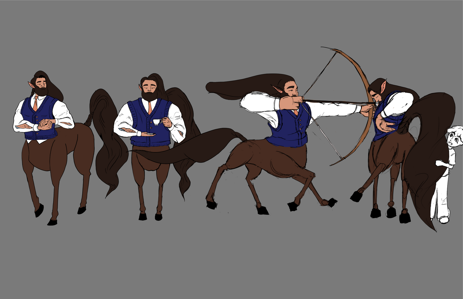 College Project - "If Percy Jackson combined with Gundam" - Chiron (Centaur) Turnaround